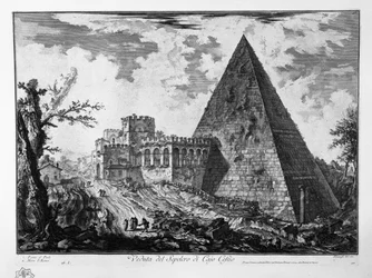 View of the Tomb of Caius Cestius